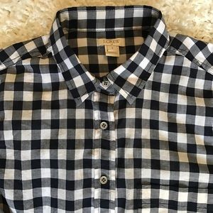 J Crew Factory gingham button down